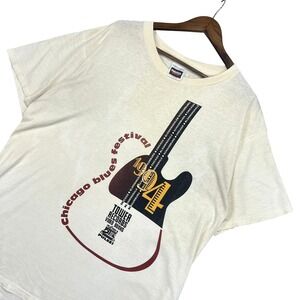 Vintage 1994 Chicago Blues Festival T-Shirt Mens XL Tower Records Tultex Tee